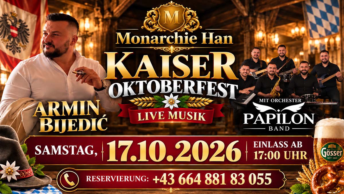 Kaiser Oktoberfest – Live-Musik mit Armin Bijedić und Orchester Papillon